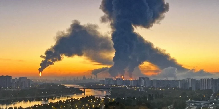 FP-1 дрони зупинили Московський нафтопереробний завод, що загрожує дефіцитом бензину в агресора.